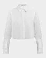 Image 1 of 6: SIMKHAI Renata Cropped Button-Front Shirt