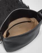 Image 5 of 6: Akris Anna Mini Fringe Leather Hobo Bag