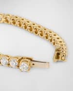 Image 3 of 5: Neiman Marcus Diamonds 18K Yellow Gold Round GH/SI Diamond Tennis Bracelet, 14.04tcw