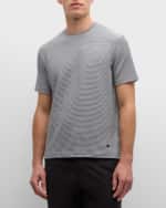 Image 2 of 6: Emporio Armani Men's Micro-Stripe Crewneck T-Shirt