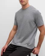 Image 4 of 6: Emporio Armani Men's Micro-Stripe Crewneck T-Shirt