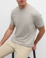 Image 4 of 6: Emporio Armani Men's Micro-Stripe Crewneck T-Shirt