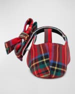 Image 4 of 5: Christian Louboutin Girl's Tartan-Print Ballerina Flats, Baby