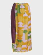 Image 1 of 6: Dries Van Noten Spa Printed Midi Skirt