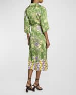 Image 4 of 6: Dries Van Noten Dakola Printed Wrap Midi Dress