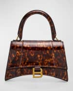 Image 1 of 6: Balenciaga Hourglass Small Shell-Print Bag