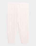 Image 2 of 2: Ralph Lauren Girl's Organic Cotton Cable-Knit Sweater Pants, Size 3M-24M