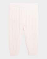 Image 1 of 2: Ralph Lauren Girl's Organic Cotton Cable-Knit Sweater Pants, Size 3M-24M
