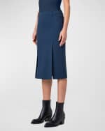 Image 4 of 5: Akris Pencil Wool Double Face Skirt