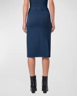 Image 3 of 5: Akris Pencil Wool Double Face Skirt