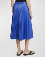 Image 4 of 6: Proenza Schouler White Label Daphne Pleated Faux-Leather Midi Skirt