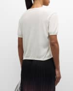 Image 5 of 6: Le Superbe Short-Sleeve Cashmere Crewneck Top