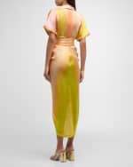 Image 3 of 6: Le Superbe Miko Draped Short-Sleeve Shirtdress