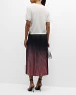 Image 3 of 6: Le Superbe Pleated Ombre Midi Skirt