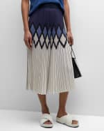 Image 2 of 6: Le Superbe Pleated Diamond Midi Skirt