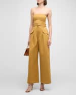 Image 2 of 6: A.L.C. Presley Strapless Belted Jumpsuit