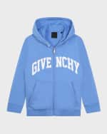 Image 1 of 2: Givenchy Girl's Logo-Print Fleece Hoodie, Size 4-6