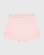 Image 2 of 2: Givenchy Girl's Fleece Logo Shorts, Size 4-5