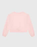 Image 2 of 2: Givenchy Girl's Logo-Print Long-Sleeve Fleece Sweatshirt, Size 4-5