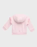 Image 2 of 3: Givenchy Girl's Logo-Print Ruffle Trim Hoodie, Size 12M-3
