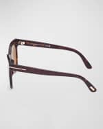 Image 3 of 5: TOM FORD Moira Acetate Butterfly Sunglasses