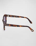Image 3 of 5: TOM FORD Toni Acetate Oval Sunglasses