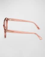 Image 3 of 5: TOM FORD Toni Acetate Oval Sunglasses