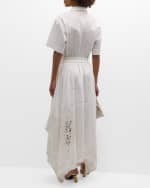Image 3 of 6: A.L.C. Amy Short-Sleeve Eyelet Maxi Dress