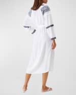 Image 3 of 3: Melissa Odabash Ally Embroidered-Trim Shirtdress