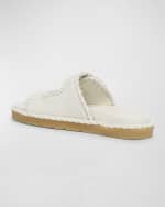 Image 3 of 6: Bottega Veneta Jack Leather Braid Dual-Grip Sandals