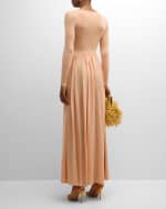 Image 3 of 6: Zimmermann Natura Metallic Scoop Maxi Dress