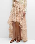 Image 2 of 6: Zimmermann Natura Lasercut High-Low Skirt