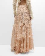 Image 4 of 6: Zimmermann Natura Lasercut High-Low Skirt