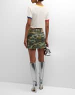 Image 3 of 6: Cout De La Liberte Penelope Crystal Camo Mini Skirt