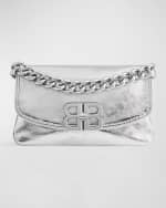 Image 3 of 6: Balenciaga BB Soft Small Flap Metallic Bag