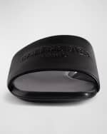Image 4 of 6: Balenciaga Dutyfree Leather Logo Slide Sandals
