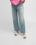 Image 2 of 6: Balenciaga Dutyfree Leather Logo Slide Sandals