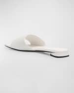 Image 3 of 6: Balenciaga Dutyfree Leather Logo Slide Sandals