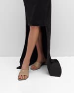 Image 2 of 6: Balenciaga Dutyfree Leather Logo Mule Sandals