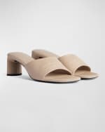 Image 5 of 6: Balenciaga Dutyfree Leather Logo Mule Sandals