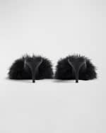 Image 3 of 6: Balenciaga Boudoir Feather Mule Sandals
