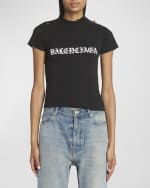 Image 3 of 6: Balenciaga Gothic Type Shrunk T-Shirt Bodycon Fit