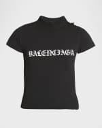 Image 1 of 6: Balenciaga Gothic Type Shrunk T-Shirt Bodycon Fit