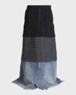 Image 1 of 6: Balenciaga Maxi Layered Cargo Skirt