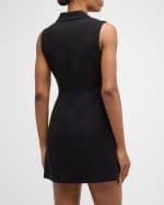 Image 4 of 6: Theory Admiral Crepe Sleeveless Blazer Mini Dress