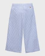 Image 2 of 5: Ralph Lauren Childrenswear Girl's Polo Prepster Cotton Seersucker Pants, Size 2-6X