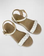 Image 2 of 5: Yosi Samra Girl's Miss April Platform Sandal, Toddler/Kids