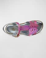 Image 4 of 5: Yosi Samra Girl's Miss Butterfly Sandal, Toddler/Kids
