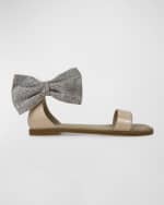 Image 1 of 5: Yosi Samra Girl's Miss Cambelle Bow Sandal, Toddler/Kids