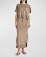 Image 4 of 5: Splendid Veronica Drawstring Midi Sweater Skirt